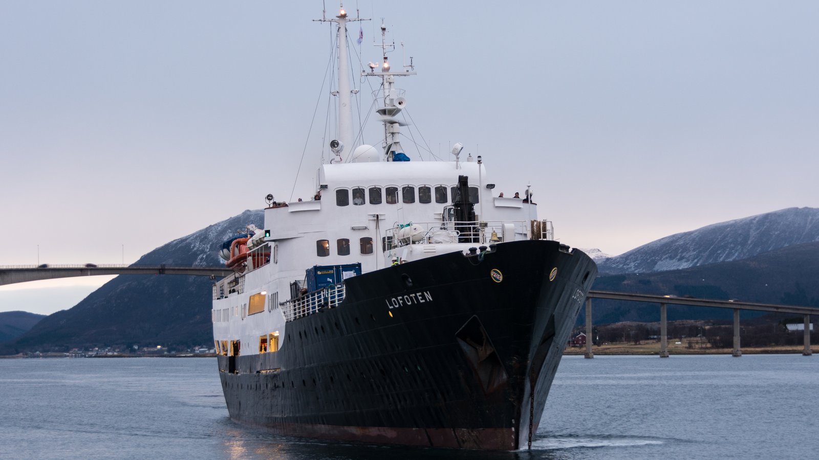 Hurtigruten MS Lofoten on the Norwegian coast