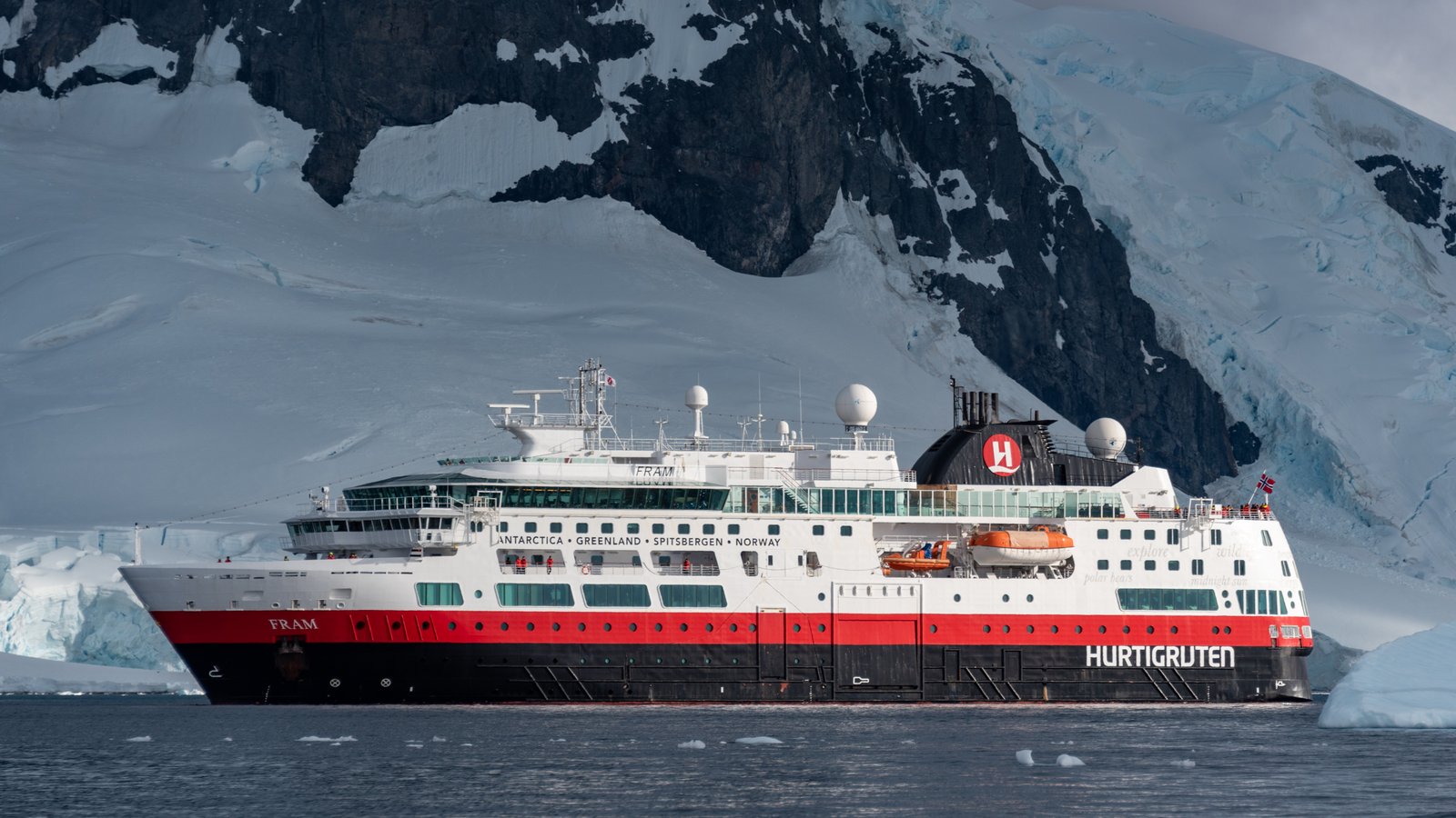 MS Fram in the Errera Channel, Antarctica