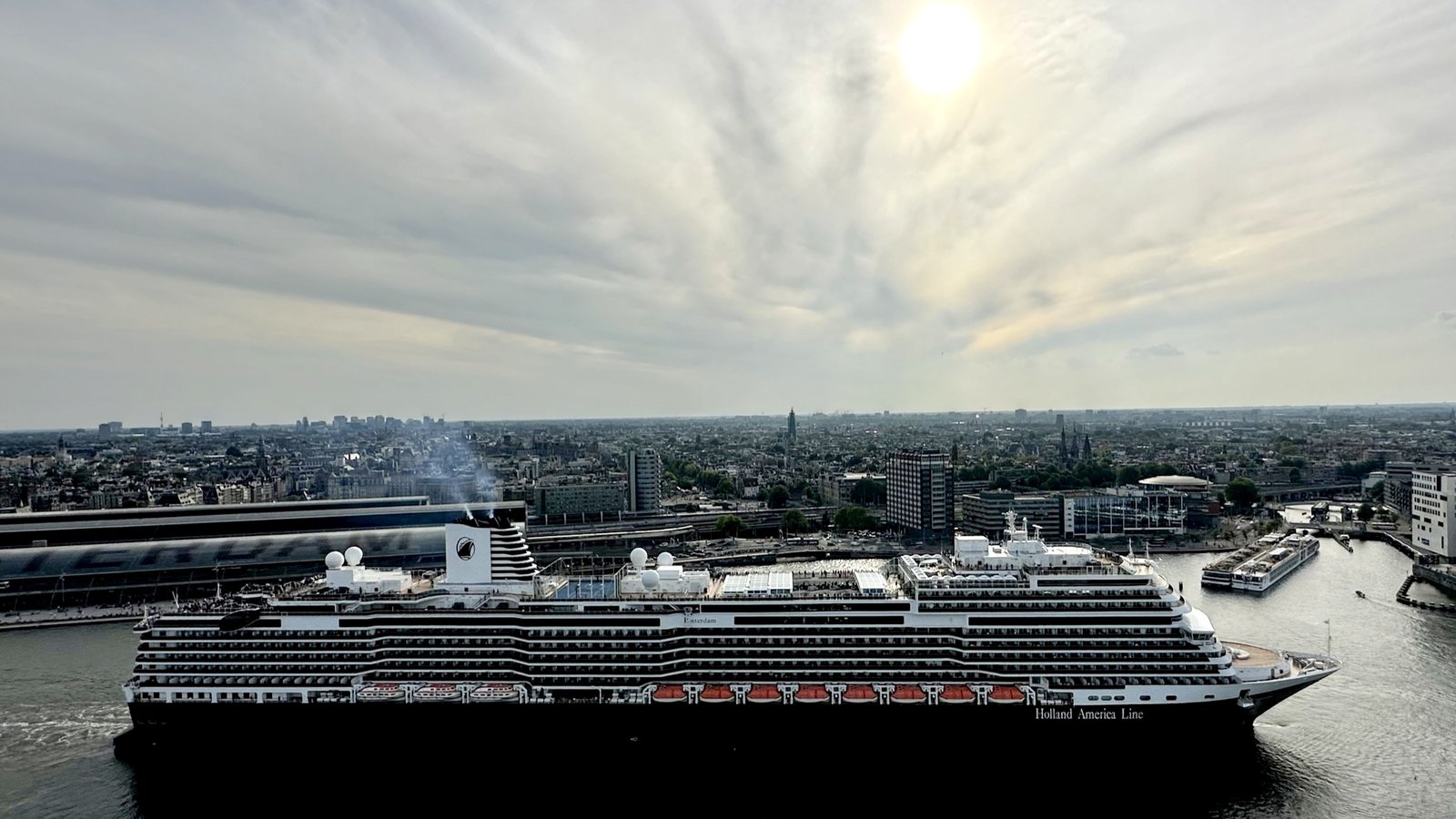 Holland America Line cruise ship at Amsterdam