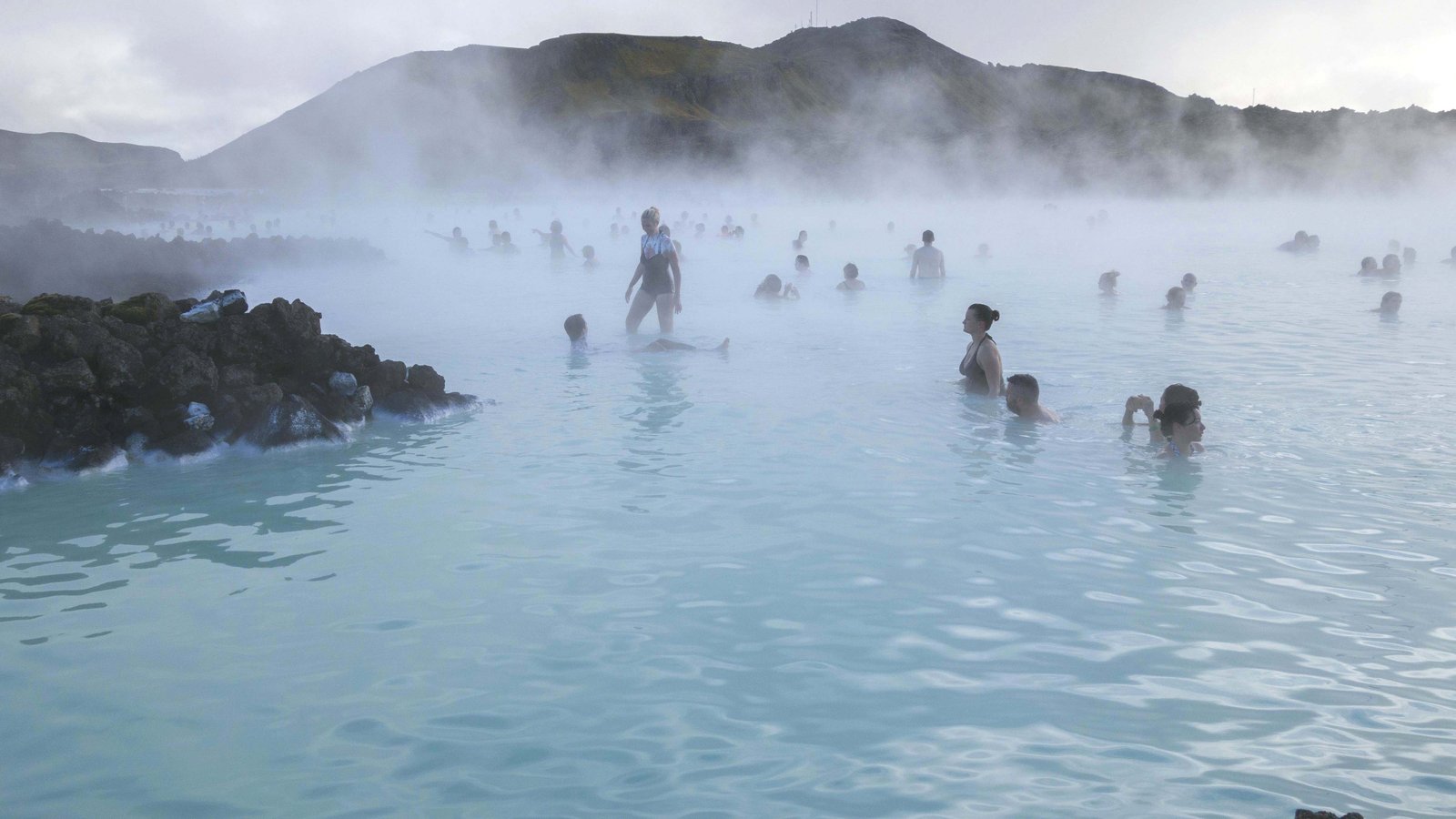 The Blue Lagoon geothermal pool in Iceland